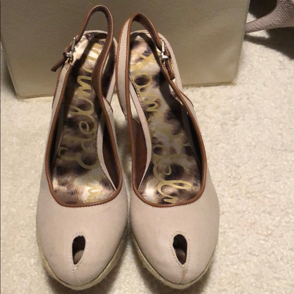 Sling back platform sandals